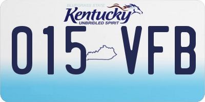 KY license plate 015VFB