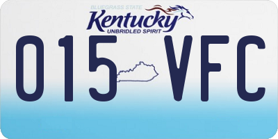 KY license plate 015VFC