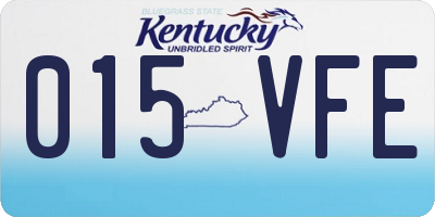 KY license plate 015VFE