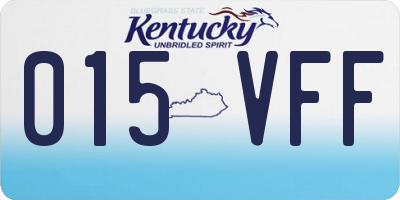 KY license plate 015VFF