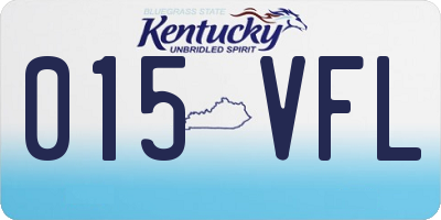 KY license plate 015VFL