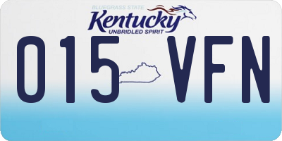 KY license plate 015VFN