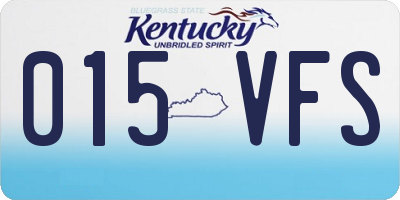 KY license plate 015VFS