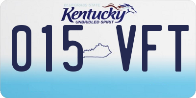 KY license plate 015VFT