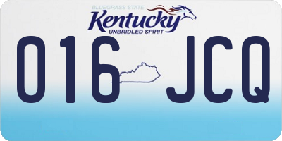KY license plate 016JCQ