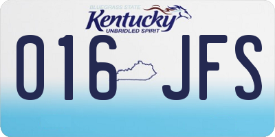 KY license plate 016JFS