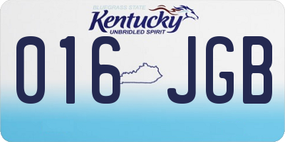 KY license plate 016JGB
