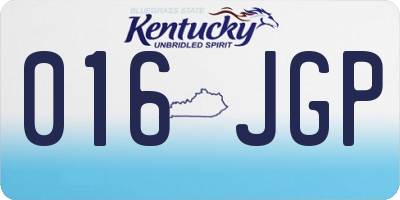KY license plate 016JGP