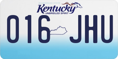 KY license plate 016JHU