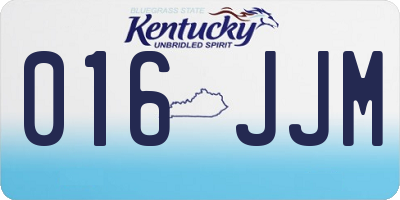 KY license plate 016JJM