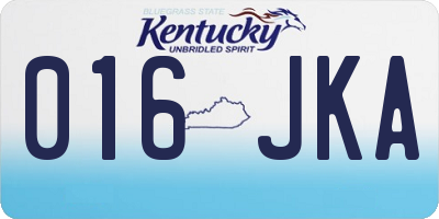 KY license plate 016JKA