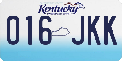 KY license plate 016JKK