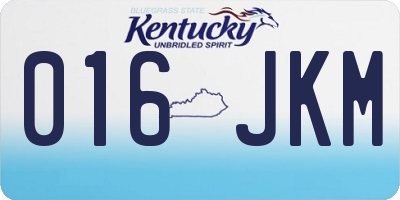 KY license plate 016JKM