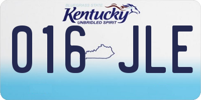 KY license plate 016JLE