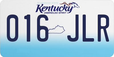 KY license plate 016JLR