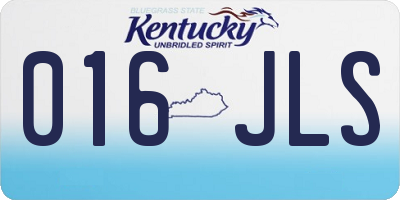 KY license plate 016JLS