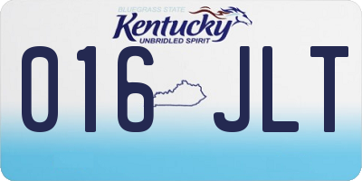 KY license plate 016JLT