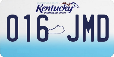 KY license plate 016JMD