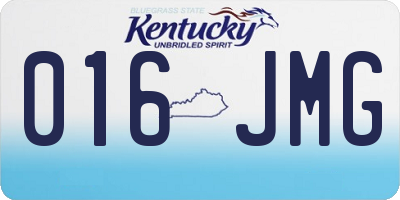 KY license plate 016JMG