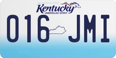 KY license plate 016JMI