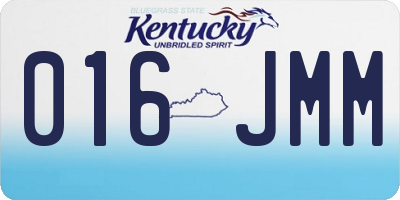 KY license plate 016JMM