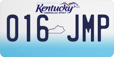 KY license plate 016JMP