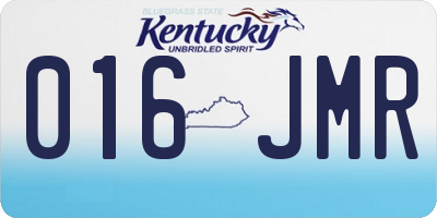 KY license plate 016JMR