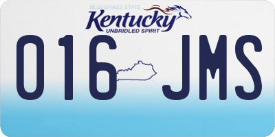 KY license plate 016JMS
