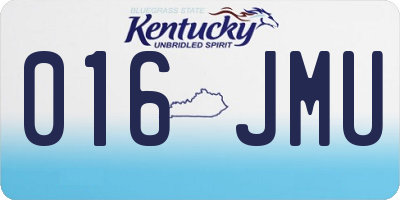 KY license plate 016JMU