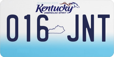 KY license plate 016JNT