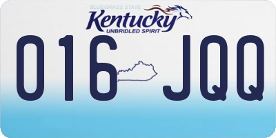 KY license plate 016JQQ