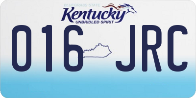 KY license plate 016JRC