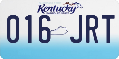 KY license plate 016JRT