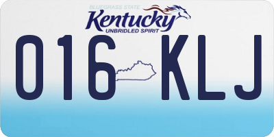 KY license plate 016KLJ
