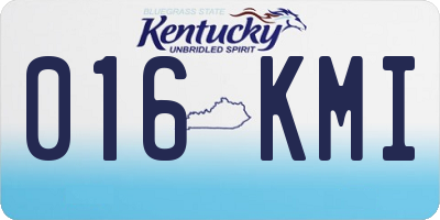 KY license plate 016KMI