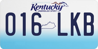 KY license plate 016LKB