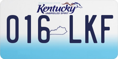 KY license plate 016LKF