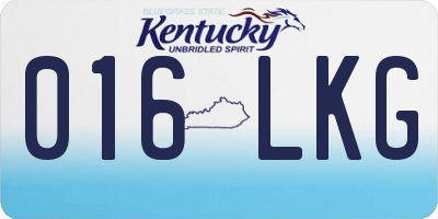 KY license plate 016LKG