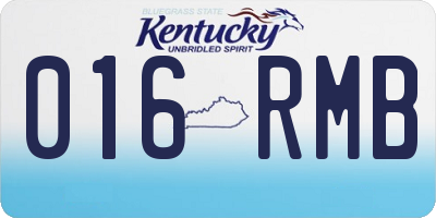 KY license plate 016RMB