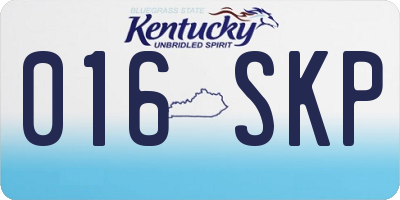 KY license plate 016SKP