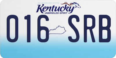 KY license plate 016SRB