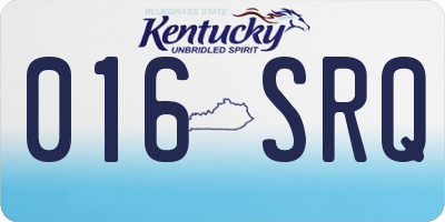 KY license plate 016SRQ
