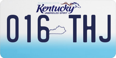 KY license plate 016THJ
