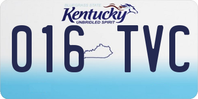 KY license plate 016TVC