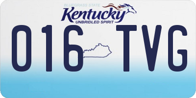 KY license plate 016TVG