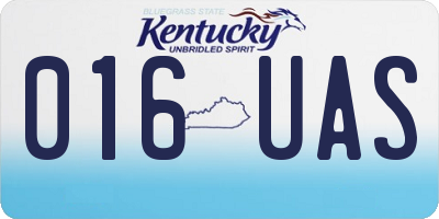 KY license plate 016UAS