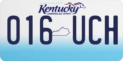 KY license plate 016UCH