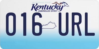 KY license plate 016URL