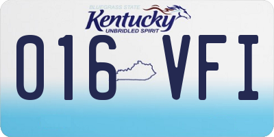 KY license plate 016VFI