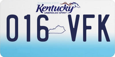 KY license plate 016VFK